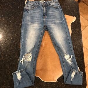 Dogma Medium Wash Distressed High Wasited Jeans 7